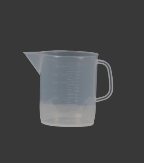 GRADUATED PLASTIC CUP WITH HANDLE - 2000ML
